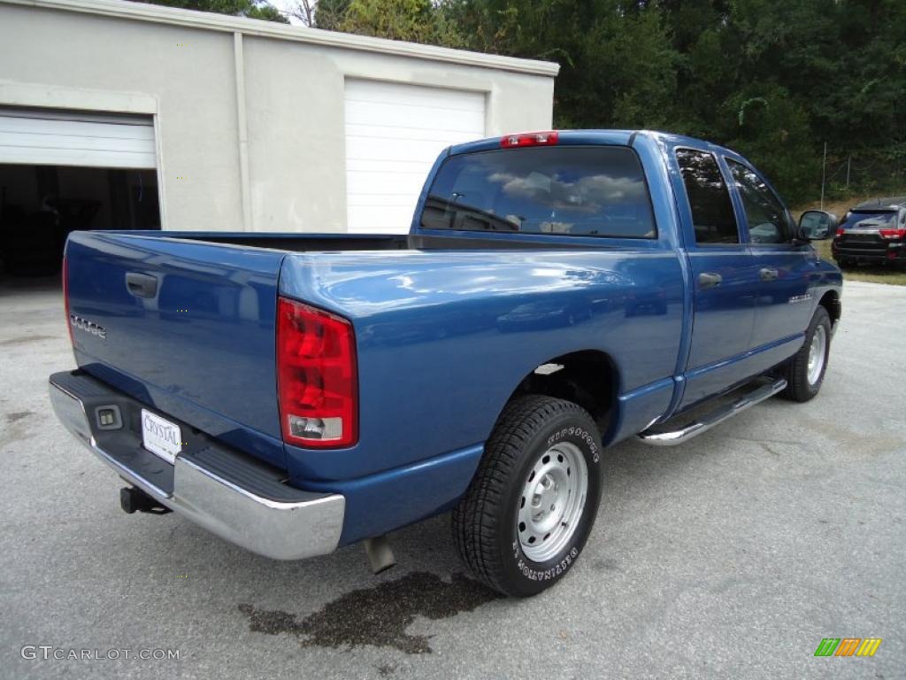 2004 Ram 1500 ST Quad Cab - Atlantic Blue Pearl / Taupe photo #11