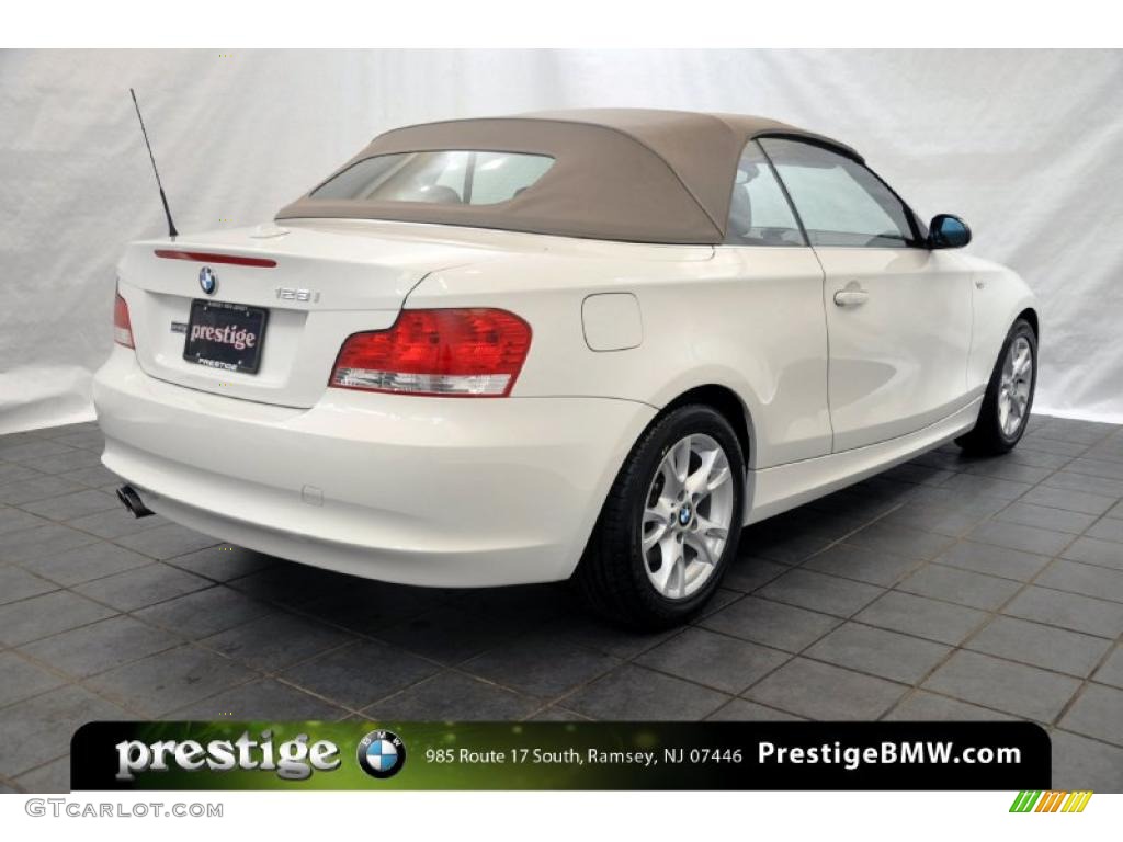 2008 1 Series 128i Convertible - Alpine White / Taupe photo #2
