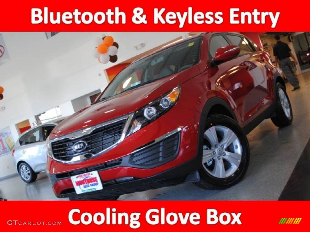 2011 Sportage LX - Signal Red / Alpine Gray photo #1