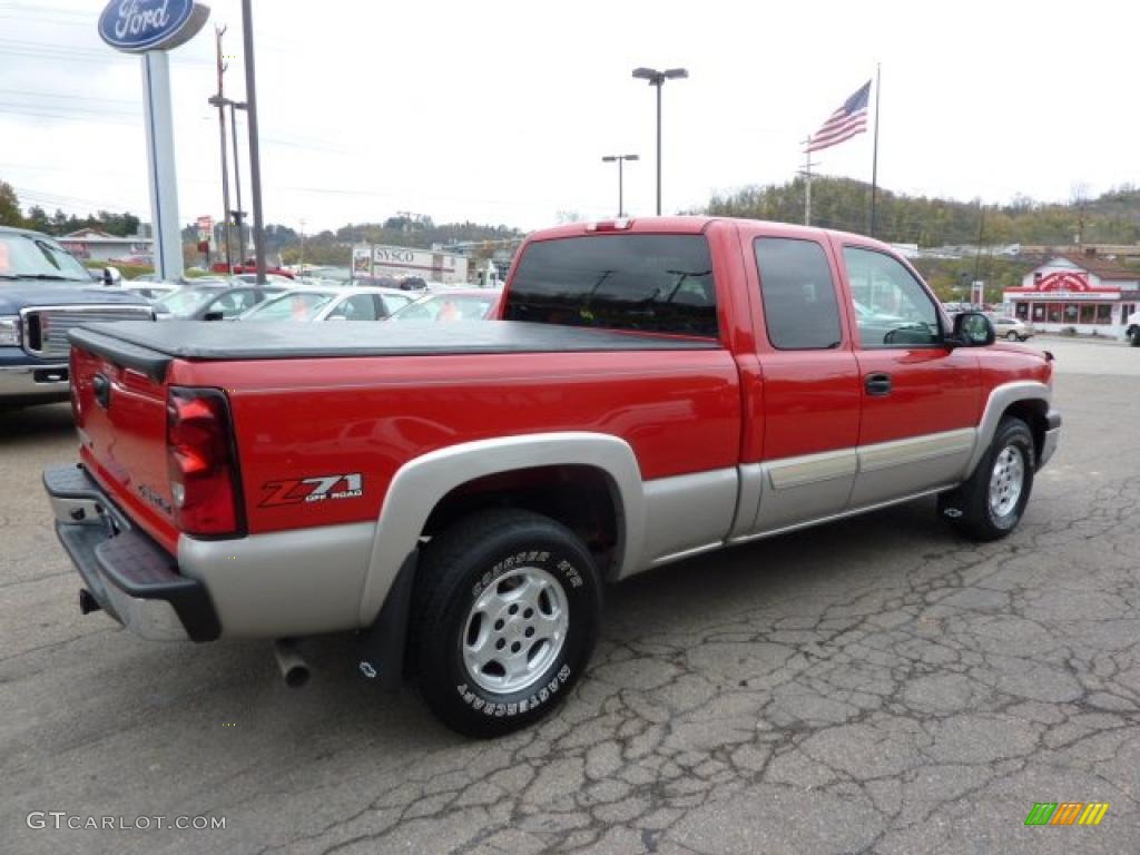 2004 Silverado 1500 Z71 Extended Cab 4x4 - Victory Red / Medium Gray photo #4