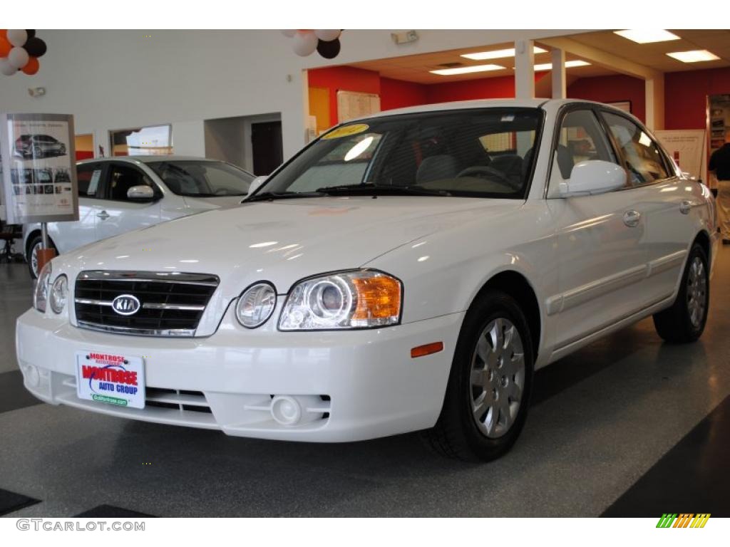 2004 Optima LX - Pearl White / Gray photo #2