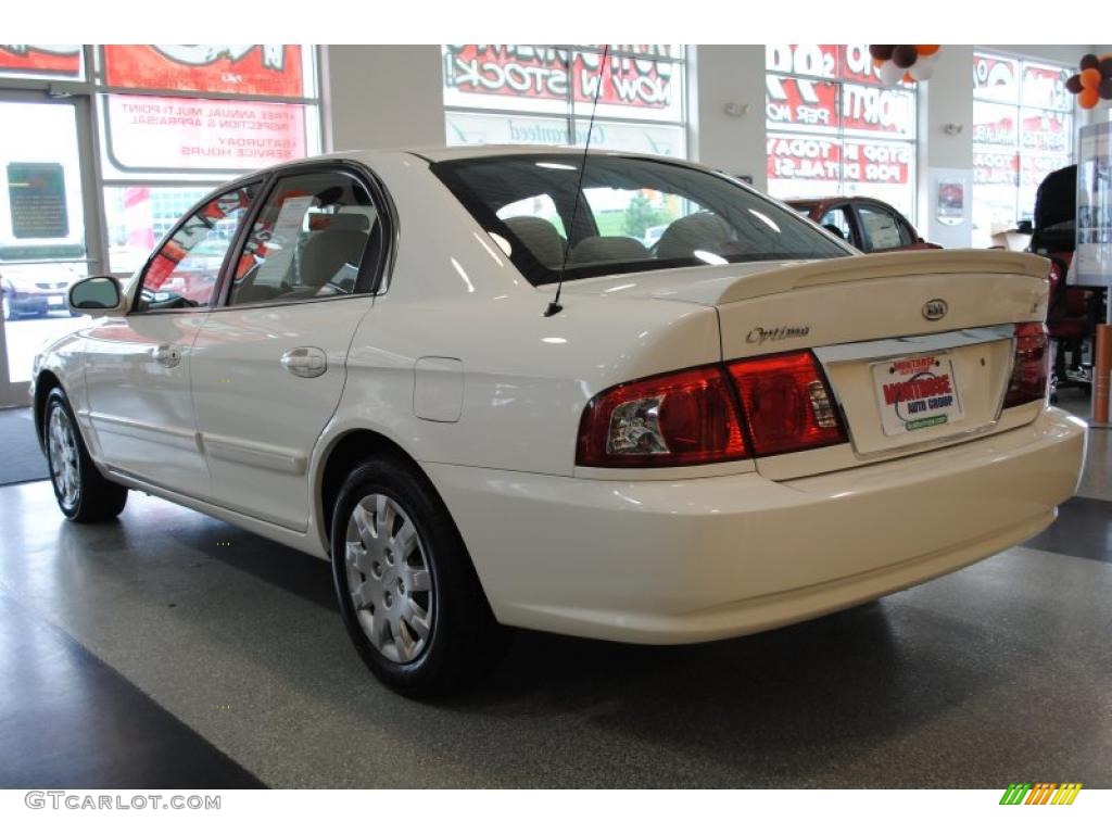 2004 Optima LX - Pearl White / Gray photo #4