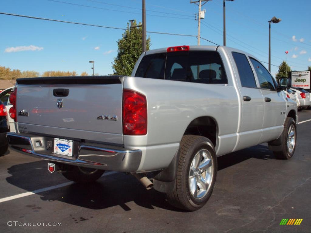 2008 Ram 1500 Big Horn Edition Quad Cab 4x4 - Bright Silver Metallic / Medium Slate Gray photo #3