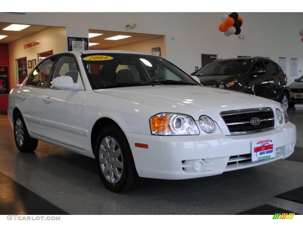 2004 Optima LX - Pearl White / Gray photo #8