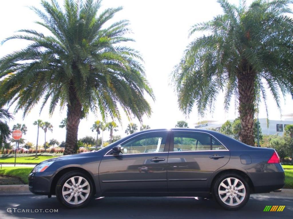 2007 Accord LX V6 Sedan - Graphite Pearl / Black photo #1