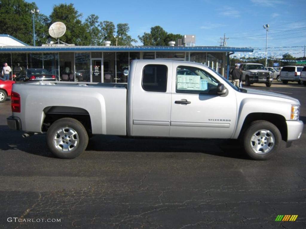 2011 Silverado 1500 LT Extended Cab - Sheer Silver Metallic / Ebony photo #6