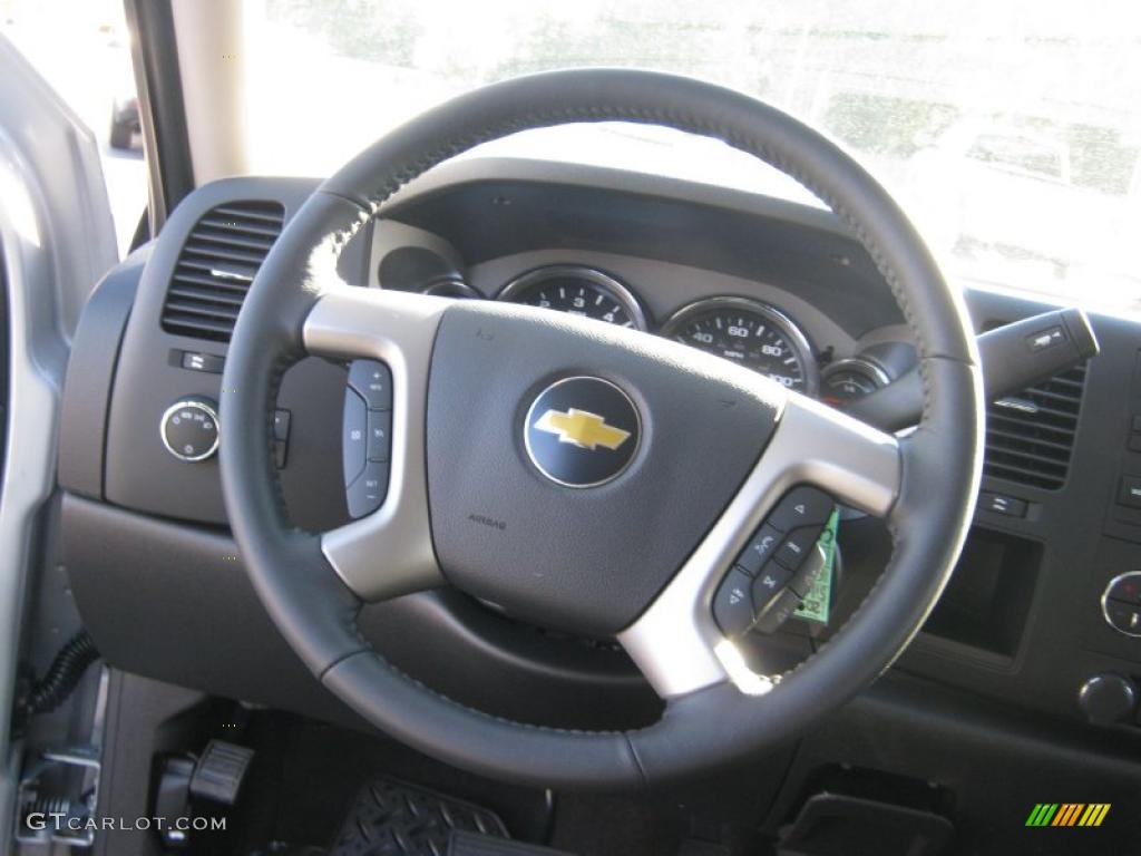 2011 Silverado 1500 LT Extended Cab - Sheer Silver Metallic / Ebony photo #10
