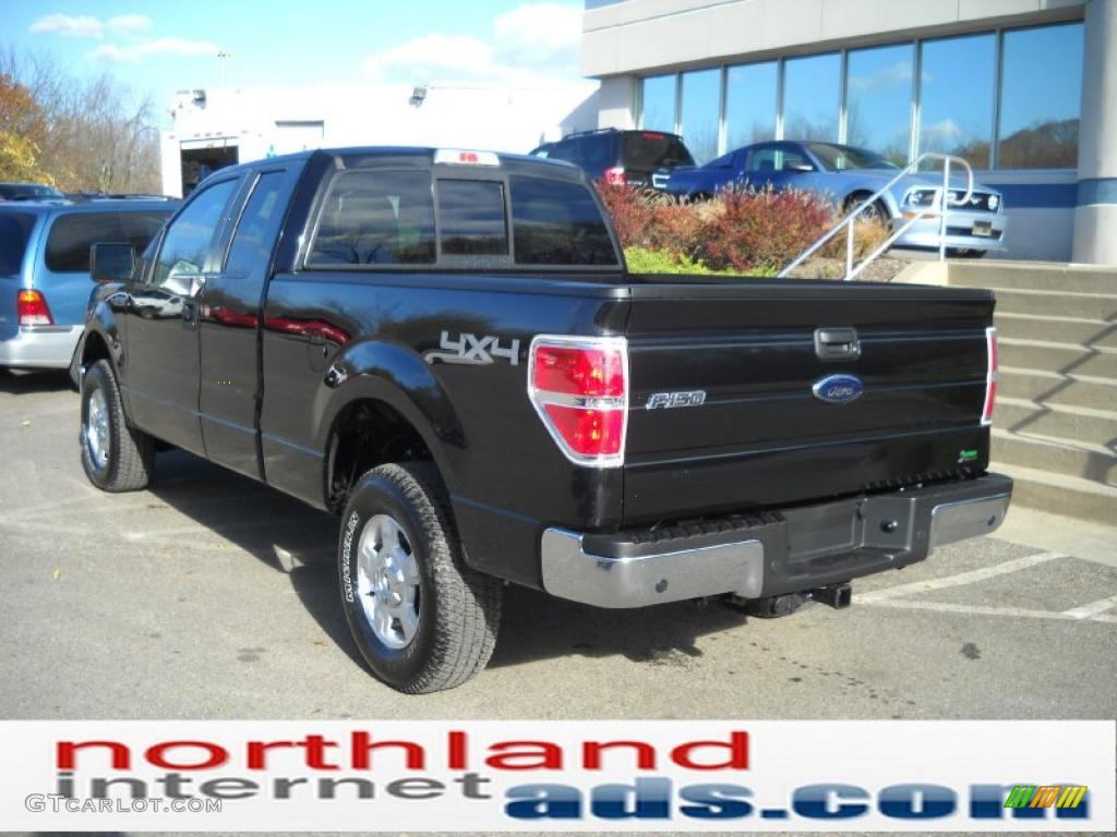 2010 F150 XLT SuperCab 4x4 - Tuxedo Black / Tan photo #8