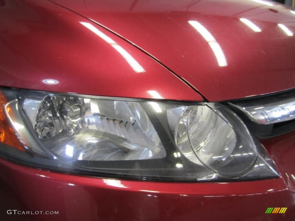 2007 Civic LX Sedan - Habanero Red Pearl / Ivory photo #5