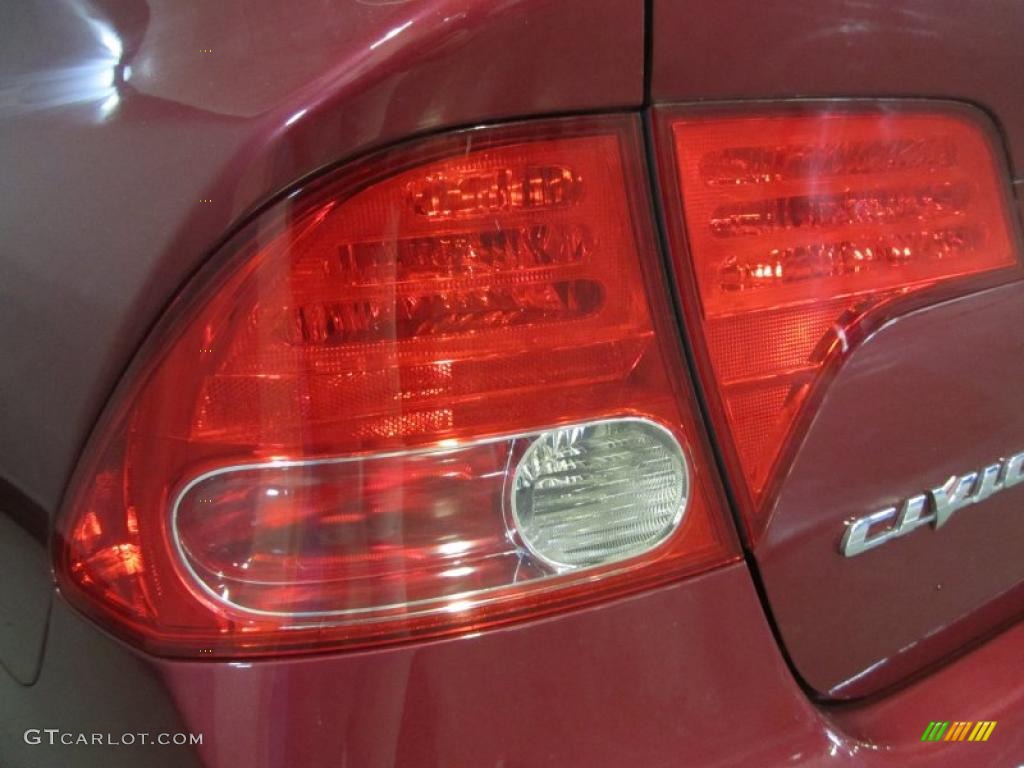 2007 Civic LX Sedan - Habanero Red Pearl / Ivory photo #13