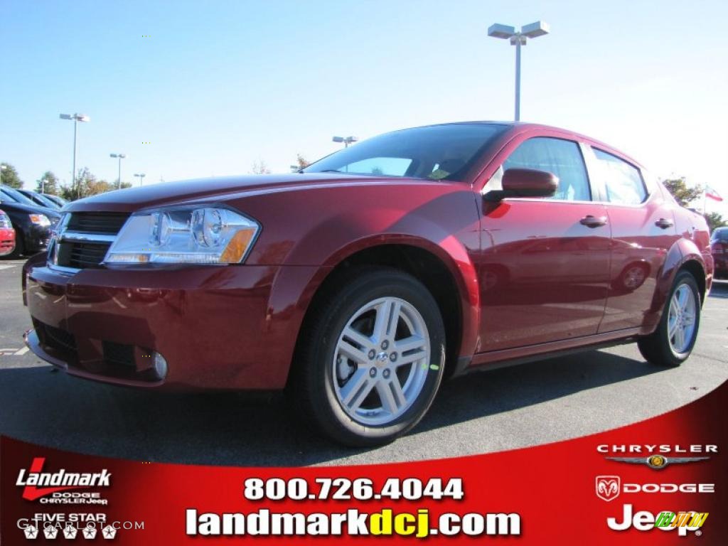 2010 Avenger R/T - Inferno Red Crystal Pearl / Dark Slate Gray photo #1