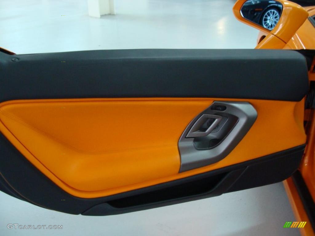 2008 Lamborghini Gallardo Spyder E-Gear Nero Perseus Door Panel Photo #38970141