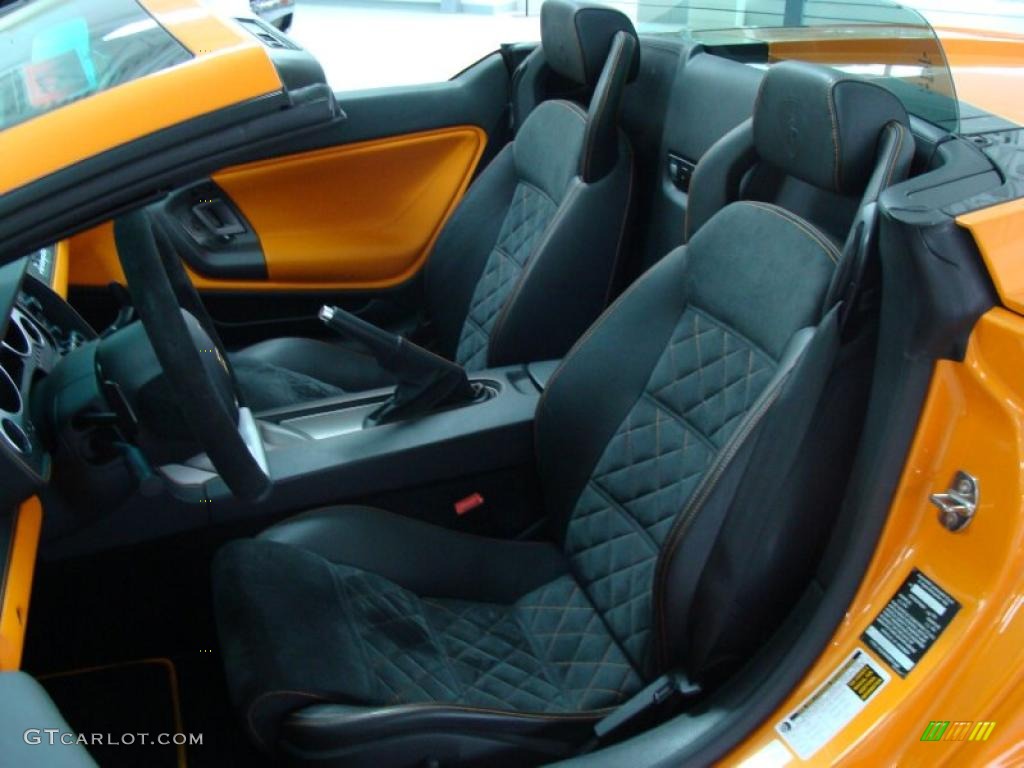 Nero Perseus Interior 2008 Lamborghini Gallardo Spyder E-Gear Photo #38970153