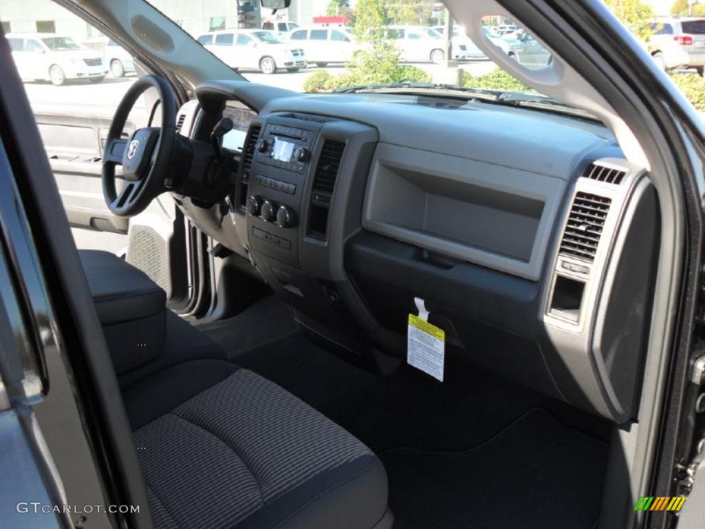 2011 Ram 1500 ST Quad Cab - Brilliant Black Crystal Pearl / Dark Slate Gray/Medium Graystone photo #18