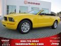 2006 Screaming Yellow Ford Mustang V6 Deluxe Convertible  photo #1