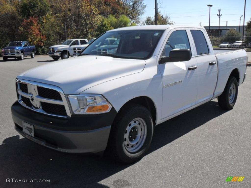 2011 Ram 1500 ST Quad Cab - Bright White / Dark Slate Gray/Medium Graystone photo #1