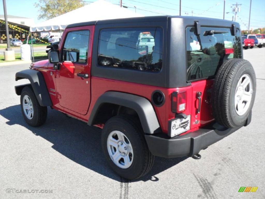 2011 Wrangler Sport 4x4 - Flame Red / Black photo #2