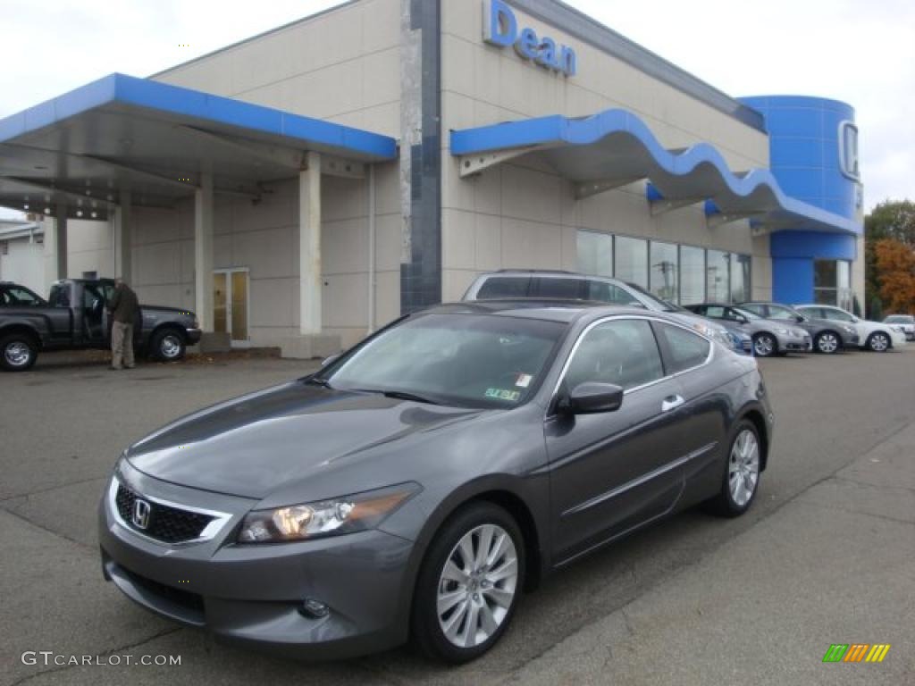 2010 Accord EX-L V6 Coupe - Polished Metal Metallic / Black photo #1