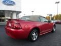 2000 Laser Red Metallic Ford Mustang V6 Convertible  photo #3