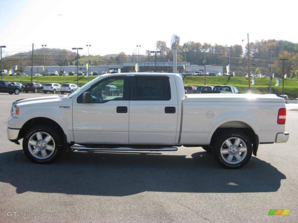 2007 F150 Lariat SuperCrew 4x4 - White Sand Tri-Coat / Tan photo #1