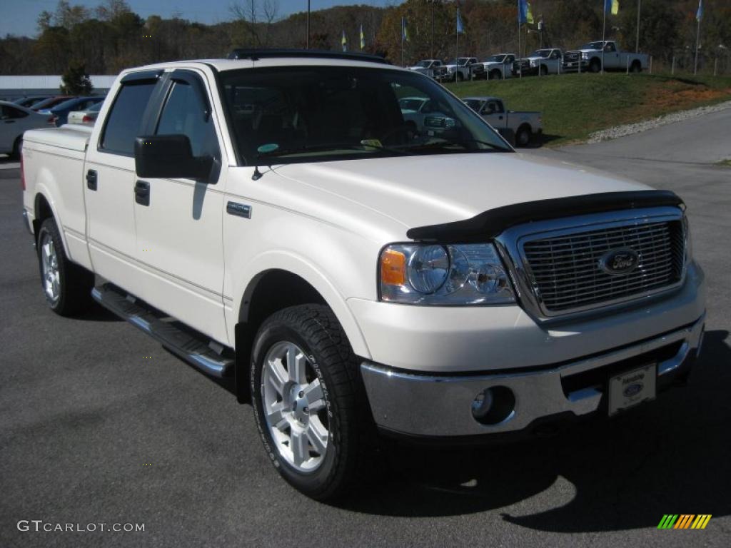 White Sand Tri-Coat 2007 Ford F150 Lariat SuperCrew 4x4 Exterior Photo #38979431