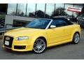 2008 Imola Yellow Audi RS4 4.2 quattro Convertible  photo #2