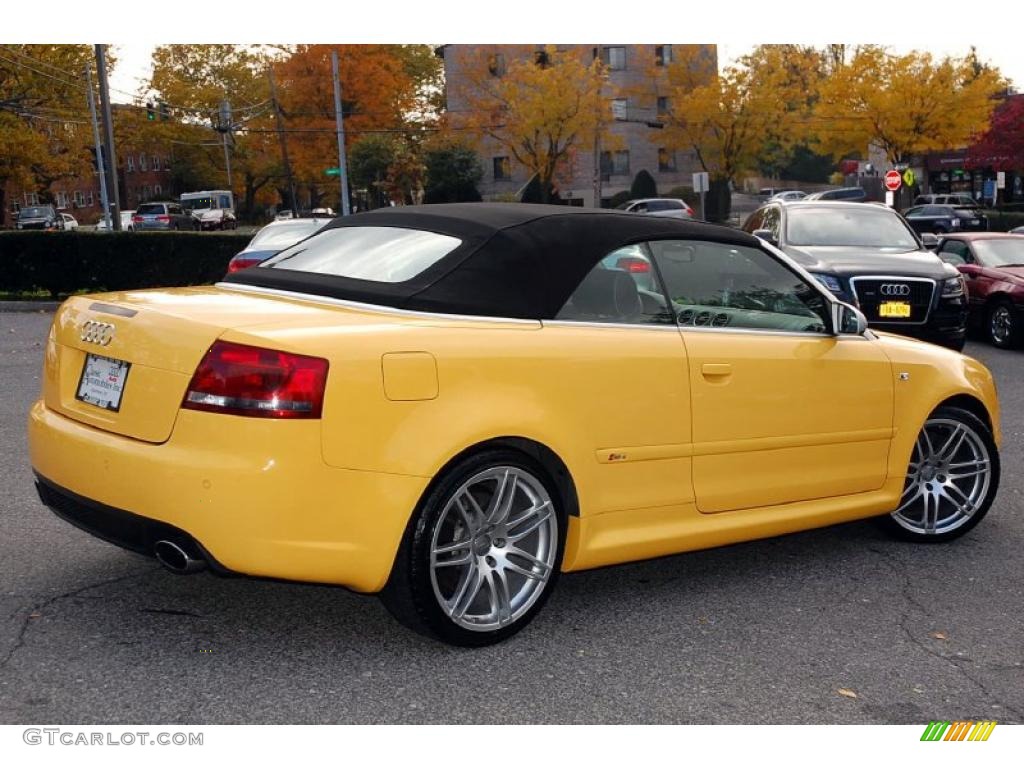 2008 RS4 4.2 quattro Convertible - Imola Yellow / Black photo #5