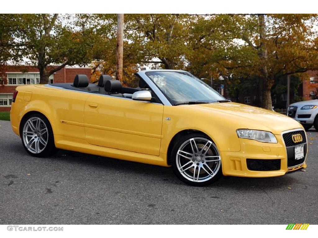 Imola Yellow 2008 Audi RS4 4.2 quattro Convertible Exterior Photo #38979927