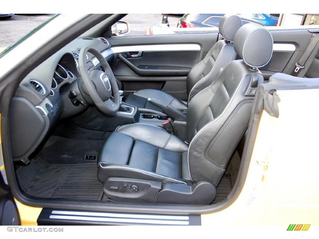 Black Interior 2008 Audi RS4 4.2 quattro Convertible Photo #38979995
