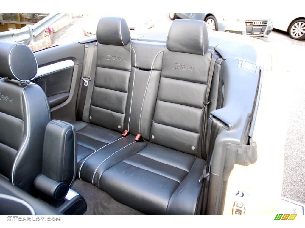 Black Interior 2008 Audi RS4 4.2 quattro Convertible Photo #38980055