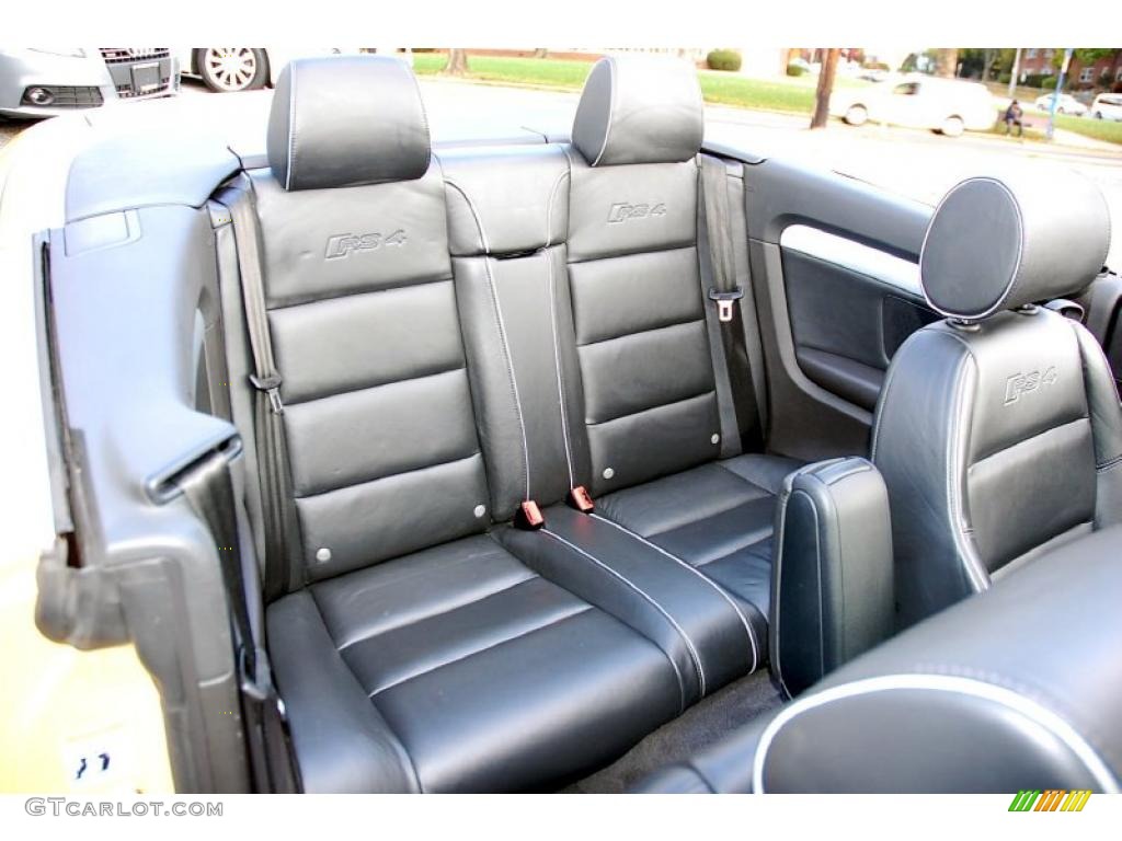 Black Interior 2008 Audi RS4 4.2 quattro Convertible Photo #38980091