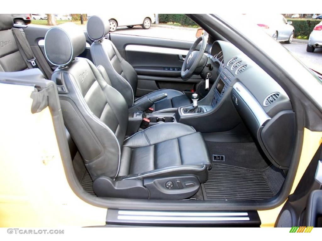 Black Interior 2008 Audi RS4 4.2 quattro Convertible Photo #38980111