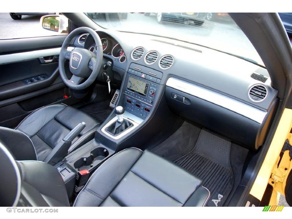 Black Interior 2008 Audi RS4 4.2 quattro Convertible Photo #38980127