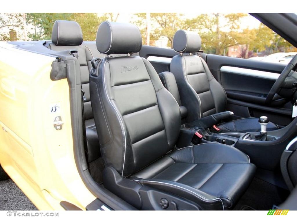 Black Interior 2008 Audi RS4 4.2 quattro Convertible Photo #38980139