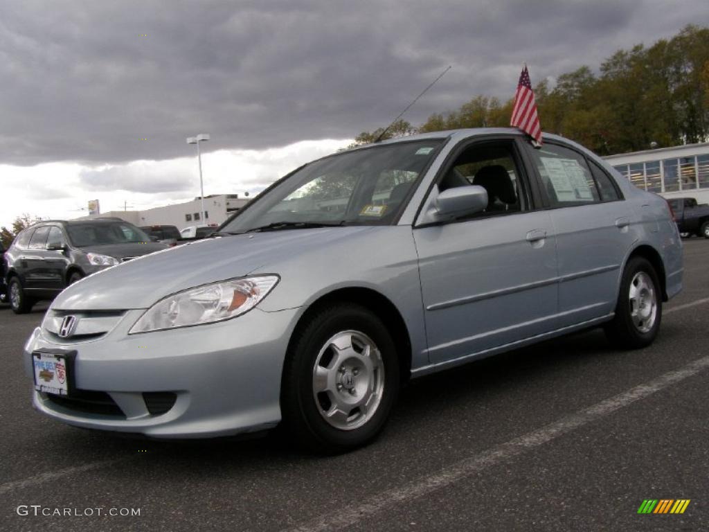 2004 Civic Hybrid Sedan - Opal Silver Blue Metallic / Gray photo #1