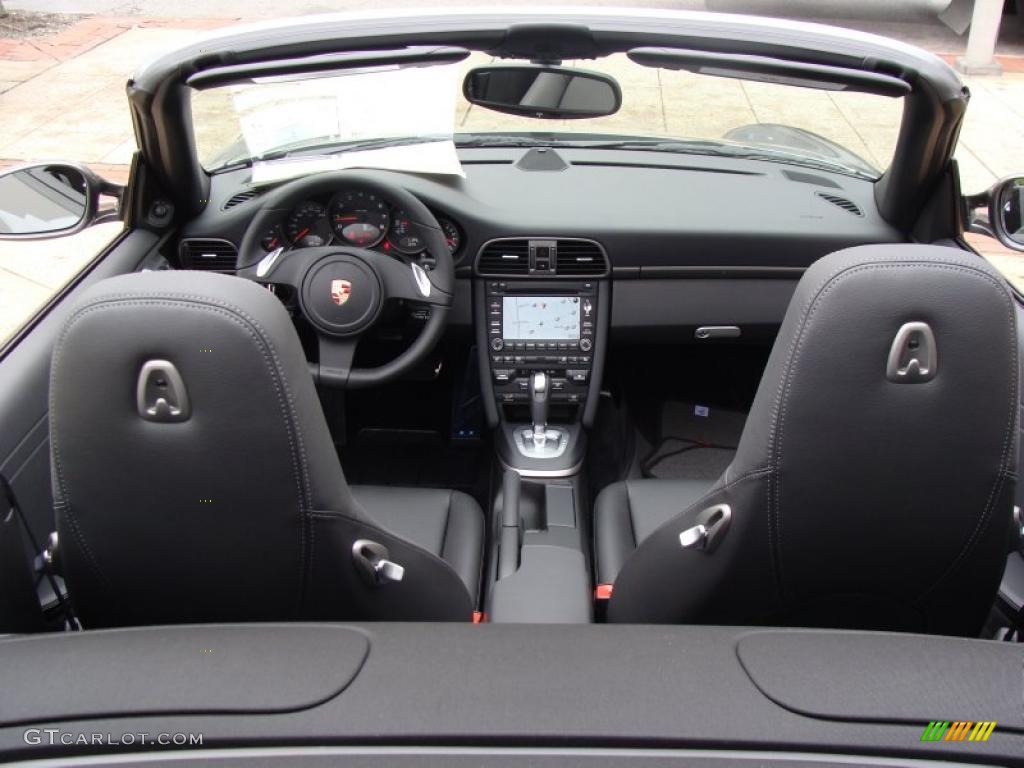 Black Interior 2011 Porsche 911 Carrera Cabriolet Photo #38982097