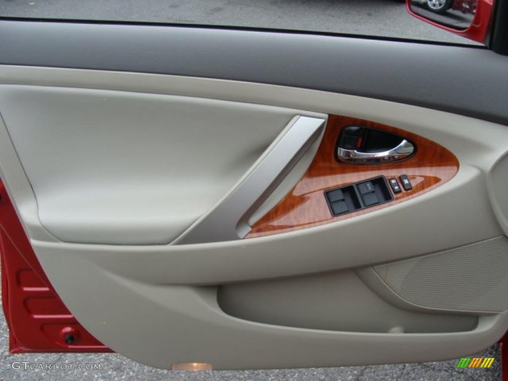 2009 Camry XLE V6 - Barcelona Red Metallic / Bisque photo #6