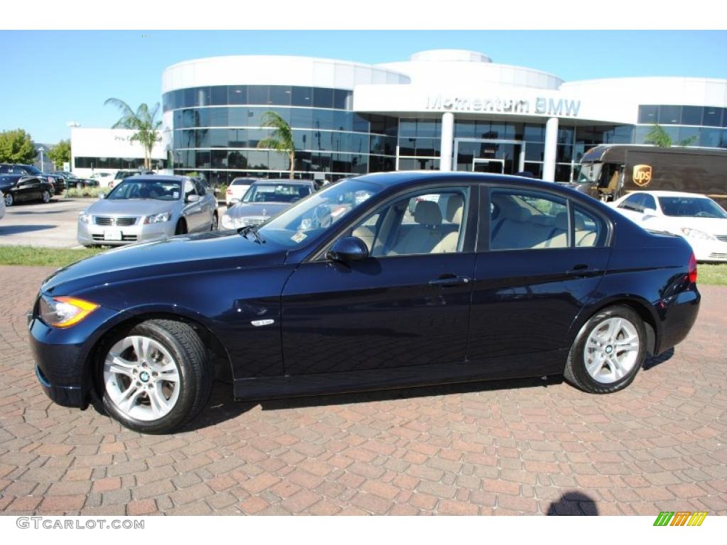 2008 3 Series 328i Sedan - Monaco Blue Metallic / Beige photo #2