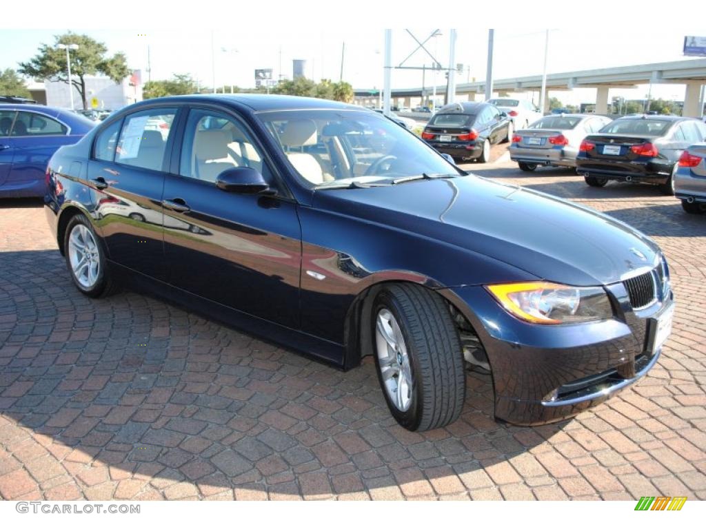 2008 3 Series 328i Sedan - Monaco Blue Metallic / Beige photo #7