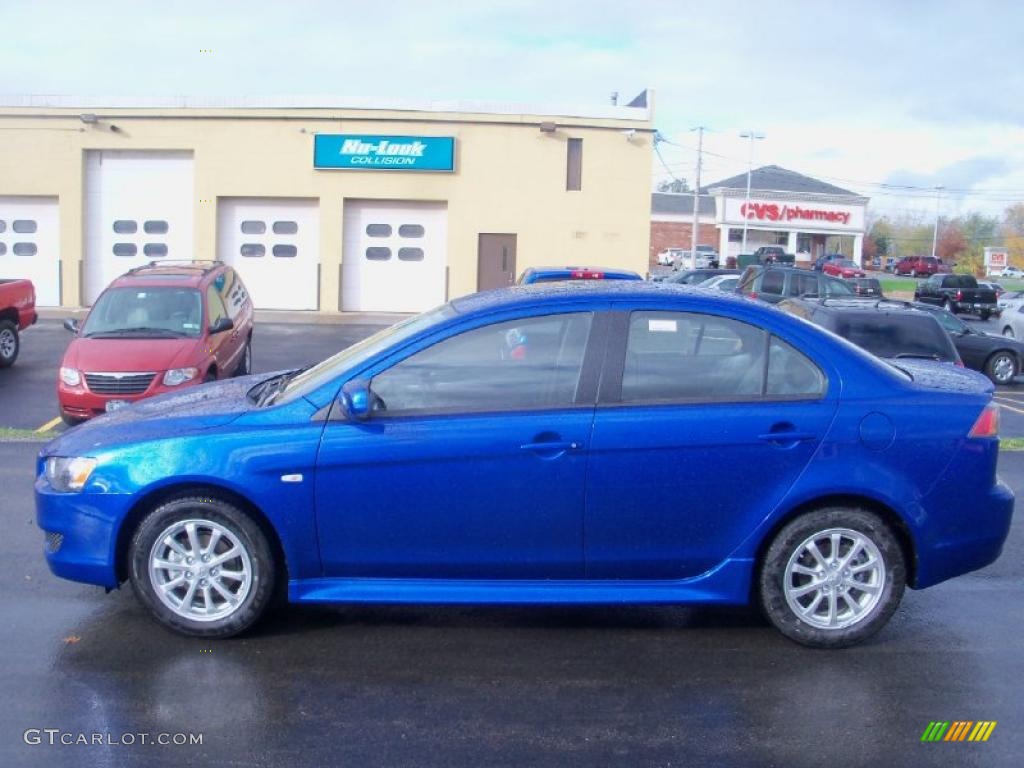 Octane Blue Pearl 2011 Mitsubishi Lancer ES Exterior Photo #38982845