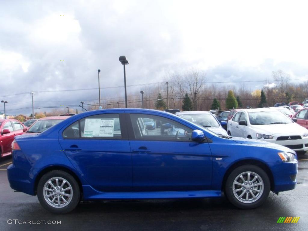 Octane Blue Pearl 2011 Mitsubishi Lancer ES Exterior Photo #38982905