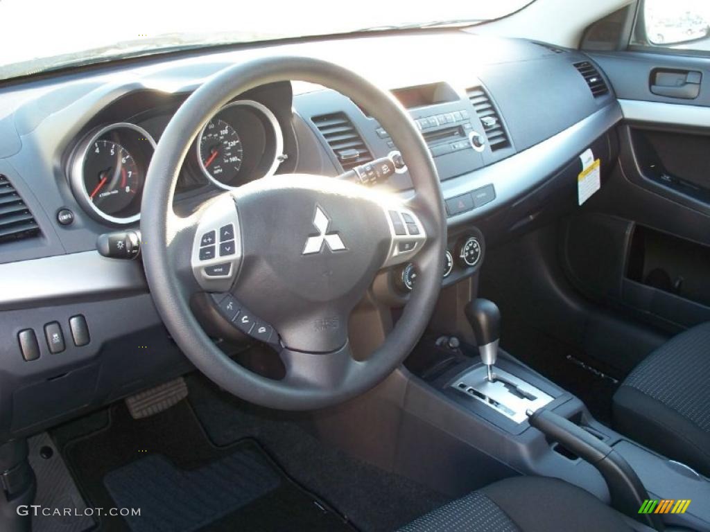 Black Interior 2011 Mitsubishi Lancer Sportback ES Photo #38983685