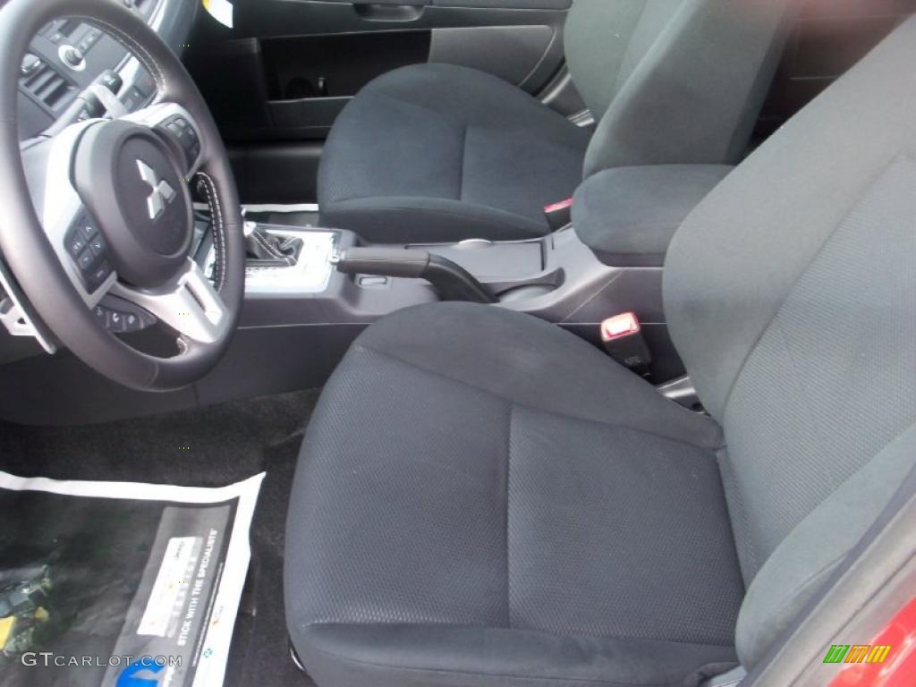 Black Interior 2011 Mitsubishi Lancer RALLIART AWD Photo #38983693