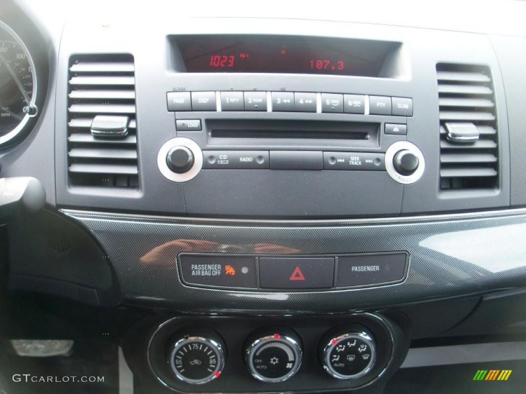 2011 Mitsubishi Lancer RALLIART AWD Controls Photo #38983745