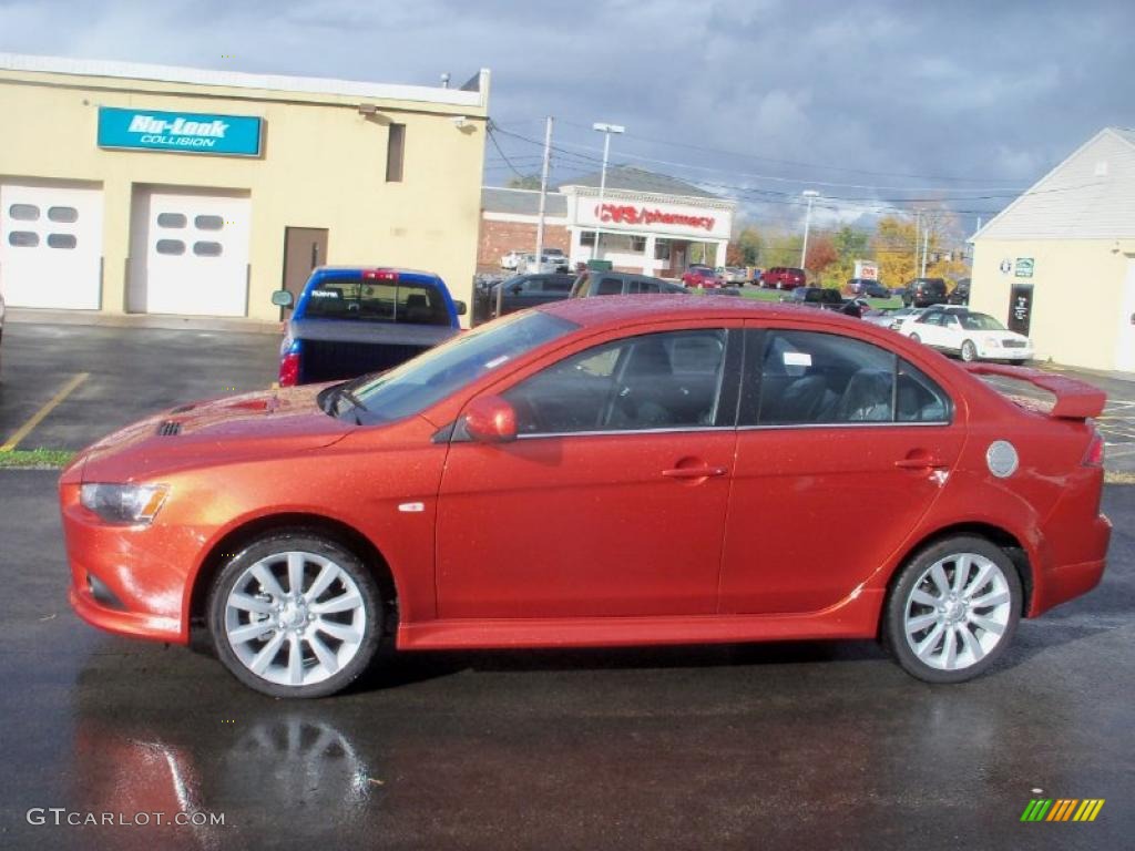 Rotor Glow Metallic 2011 Mitsubishi Lancer RALLIART AWD Exterior Photo #38983829