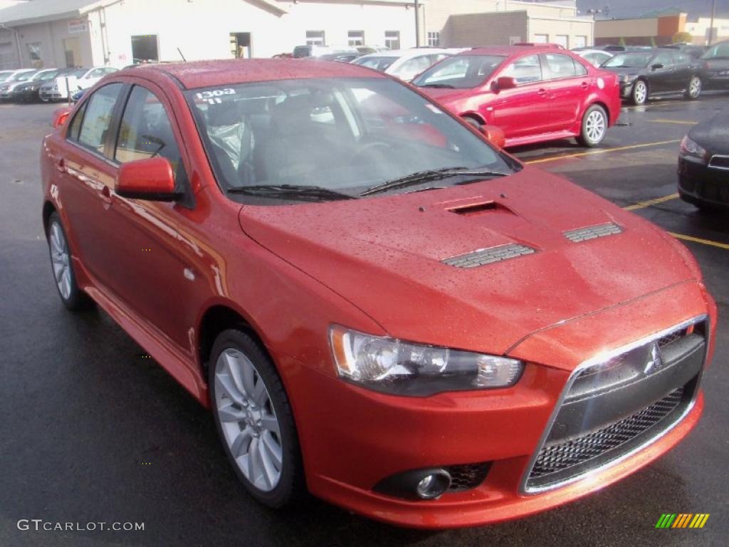 Rotor Glow Metallic 2011 Mitsubishi Lancer RALLIART AWD Exterior Photo #38983917