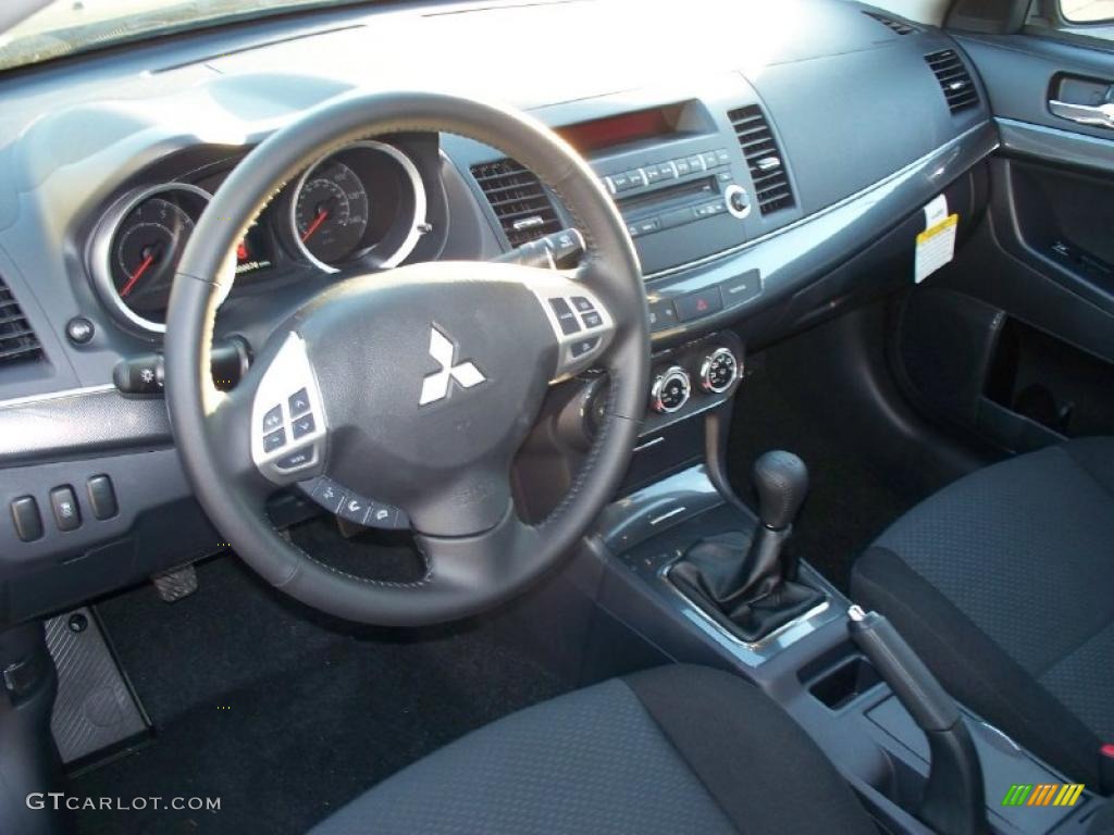 Black Interior 2011 Mitsubishi Lancer GTS Photo #38984061
