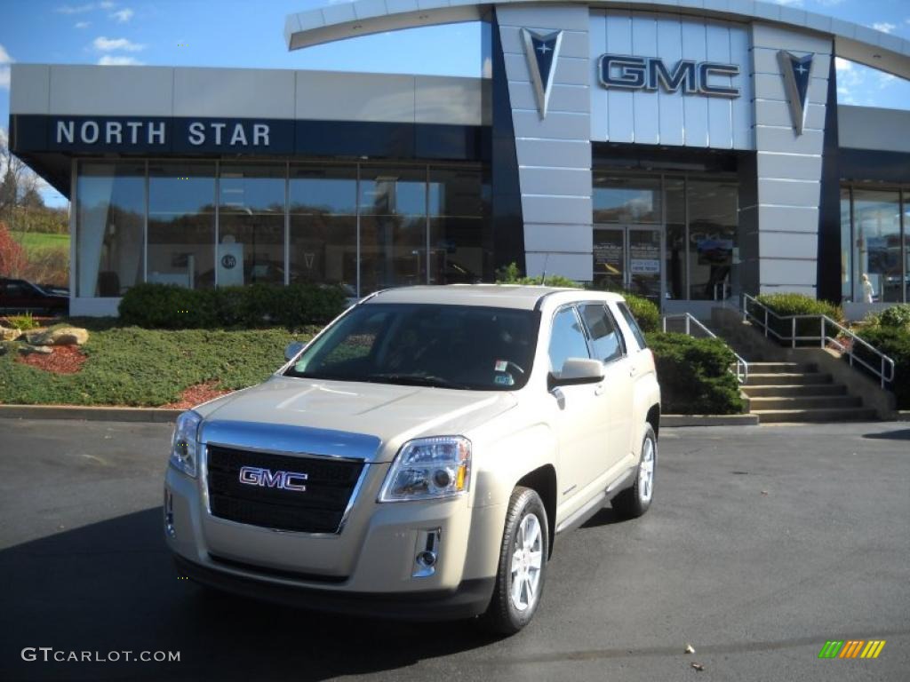 2011 Terrain SLE AWD - Gold Mist Metallic / Jet Black photo #1