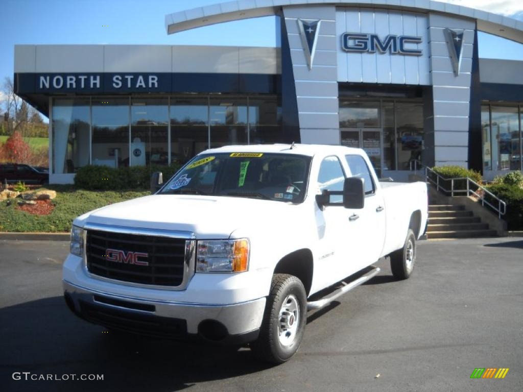 2008 Sierra 2500HD Crew Cab 4x4 - Summit White / Dark Titanium photo #1