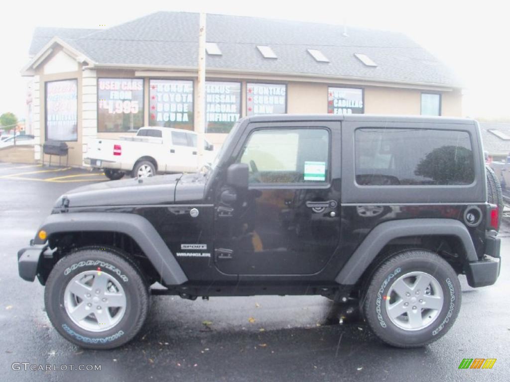 2011 Wrangler Sport S 4x4 - Black / Black photo #8